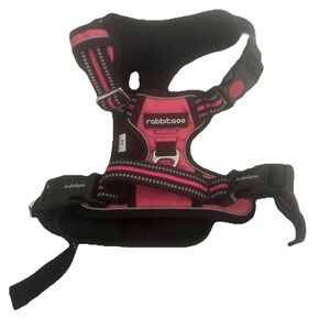RabbitGoo Classic NO-Pull Dog Harness Size Medium in Pink and Black  PB-5